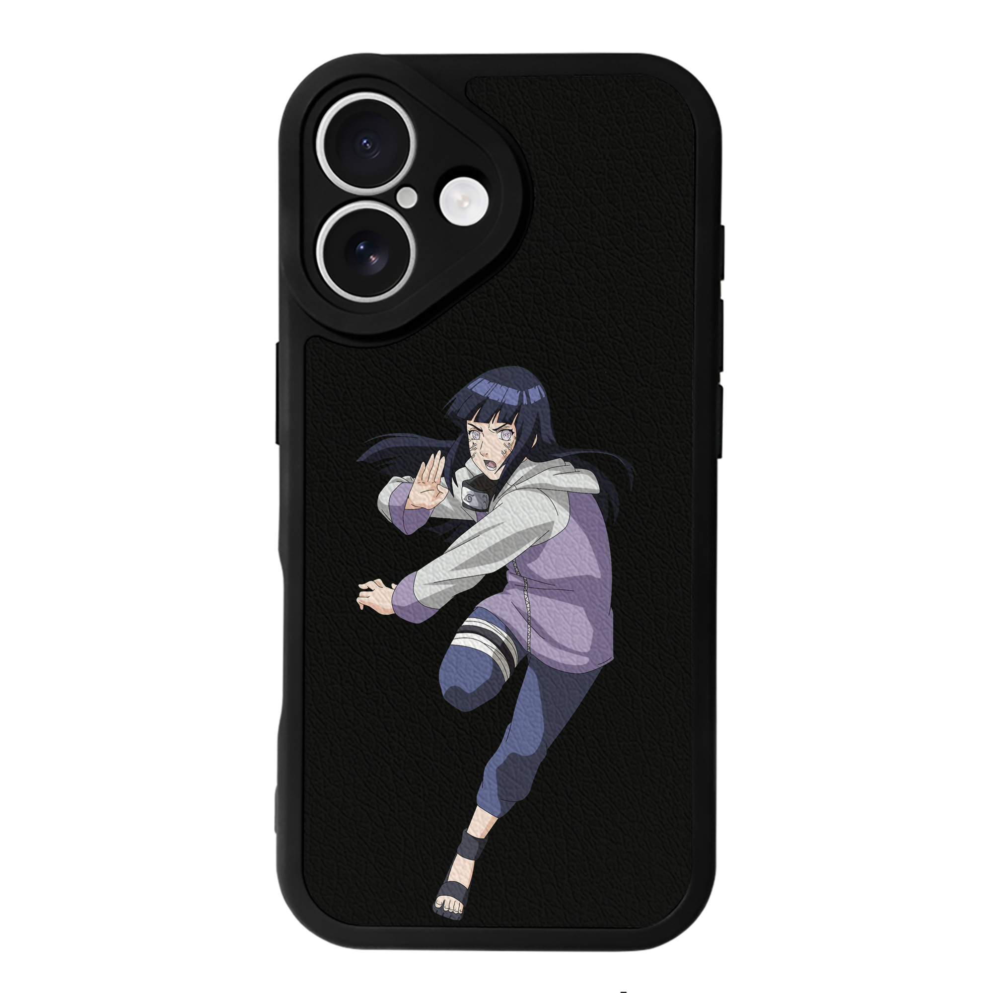 （画像用） NARUTO -ナルト- 日向ヒナタ Hyūga Hinata 【iPhone 16シリーズ対応】シリコンスマホケース（レザー調） 材質：シリコン